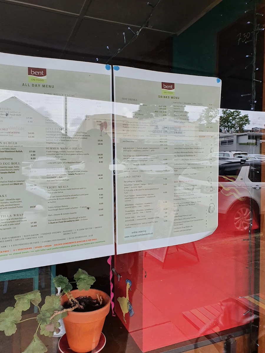 Menu, BENT ON FOOD