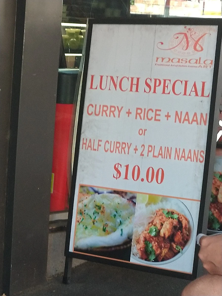 Menu, Masala Art Indian Restaurant