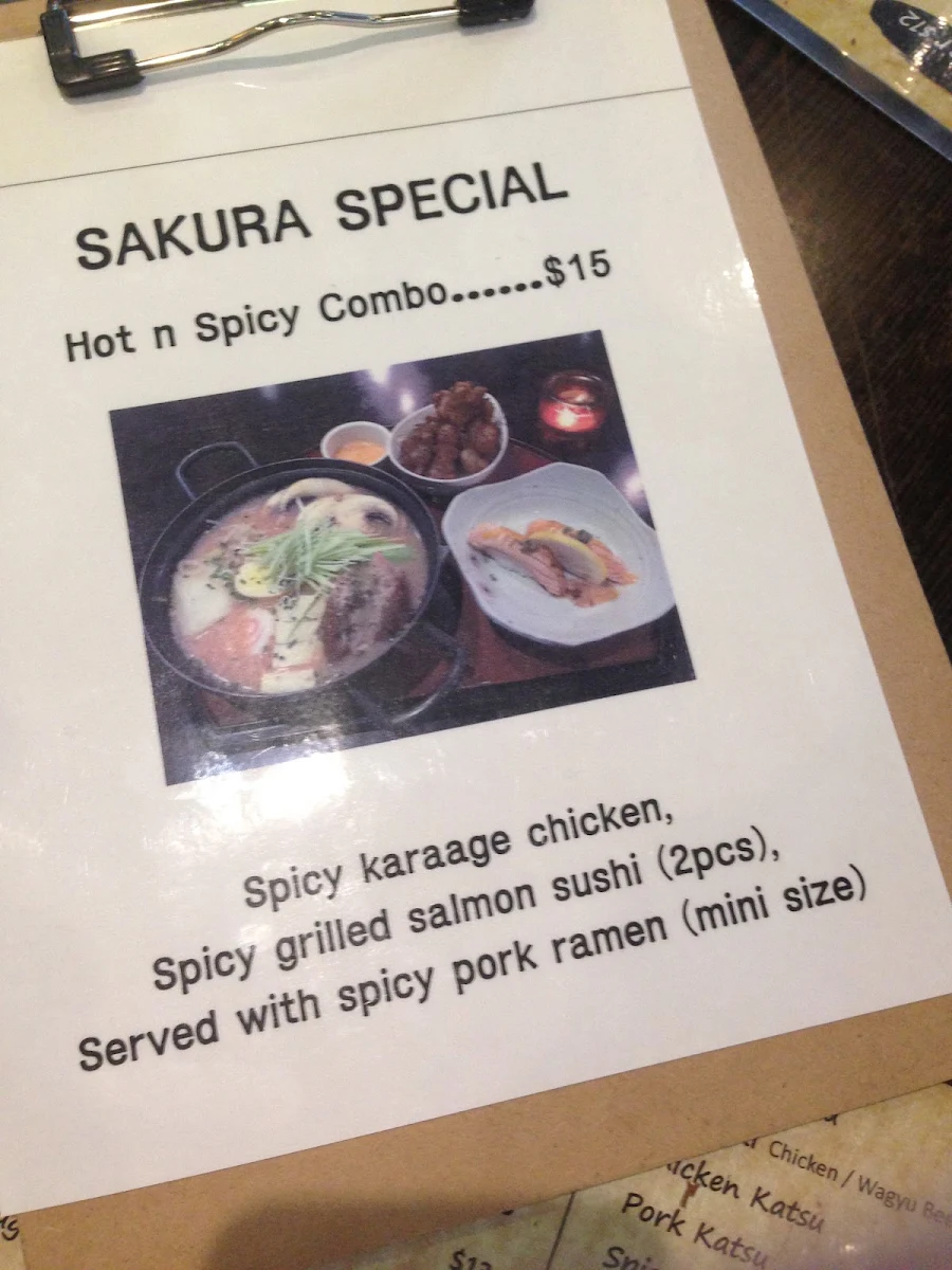Menu, Sakura