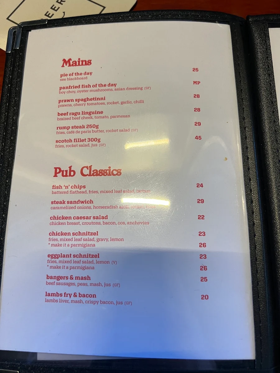 Menu, Lord Dudley Hotel