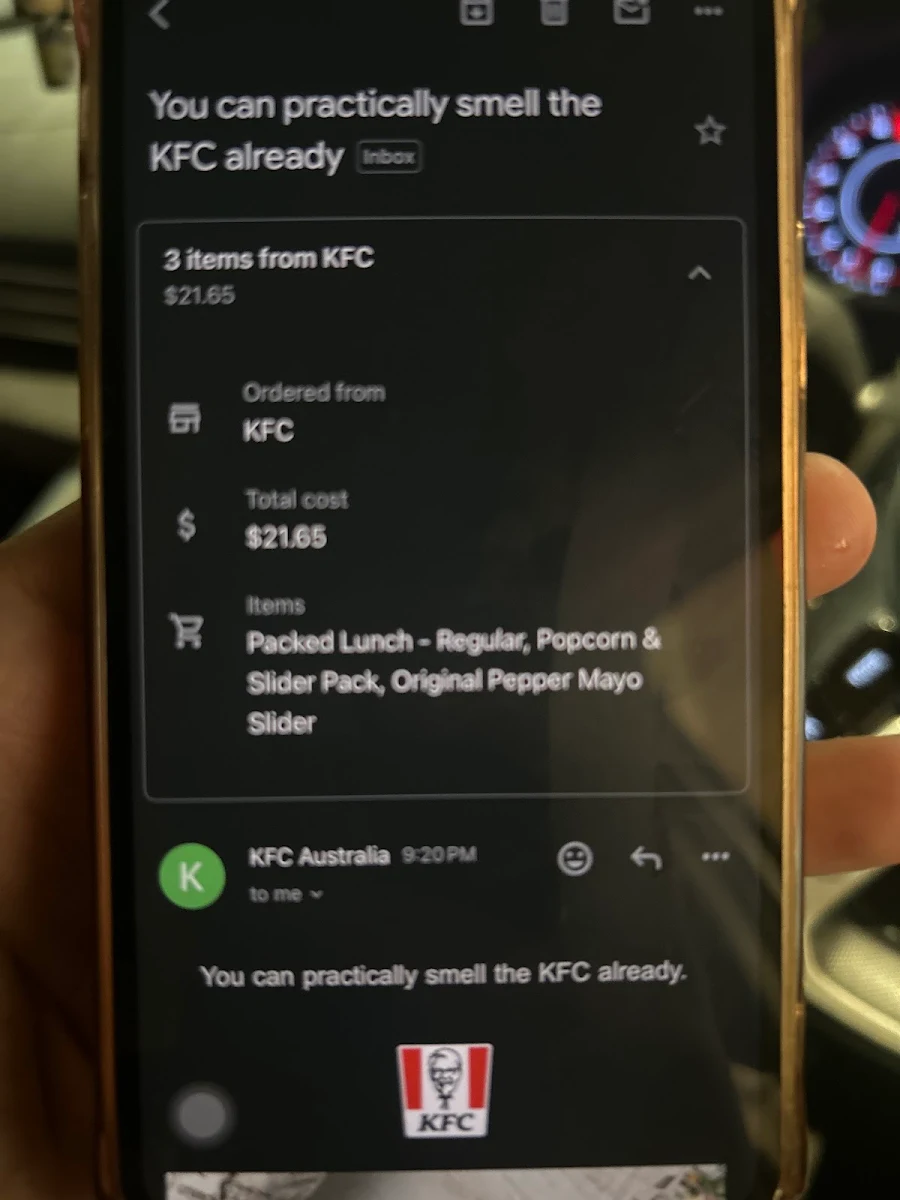 Menu, KFC Wyndham Vale