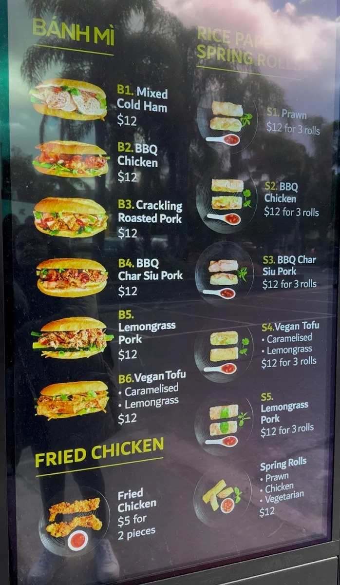 Menu, Banh Mi Vietnam - Drive Thru
