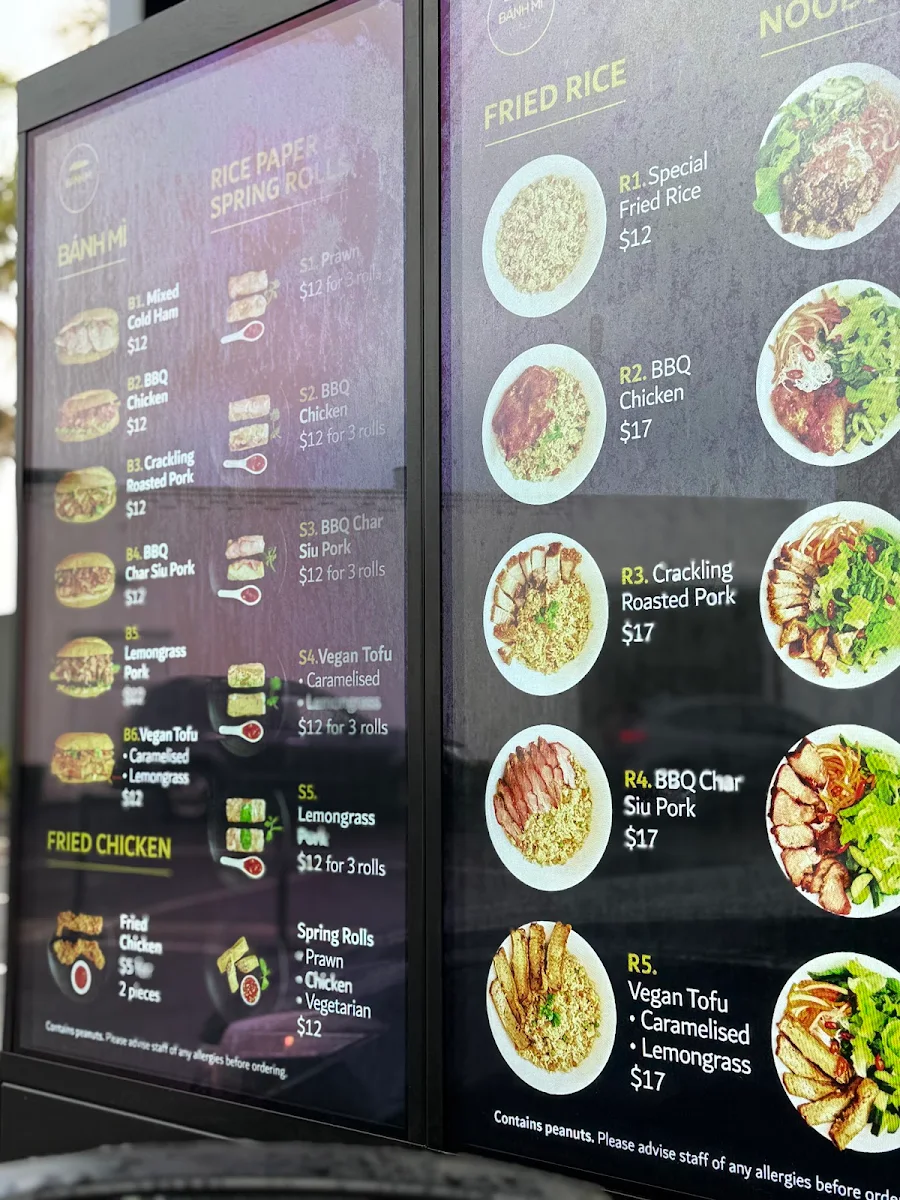 Menu, Banh Mi Vietnam - Drive Thru