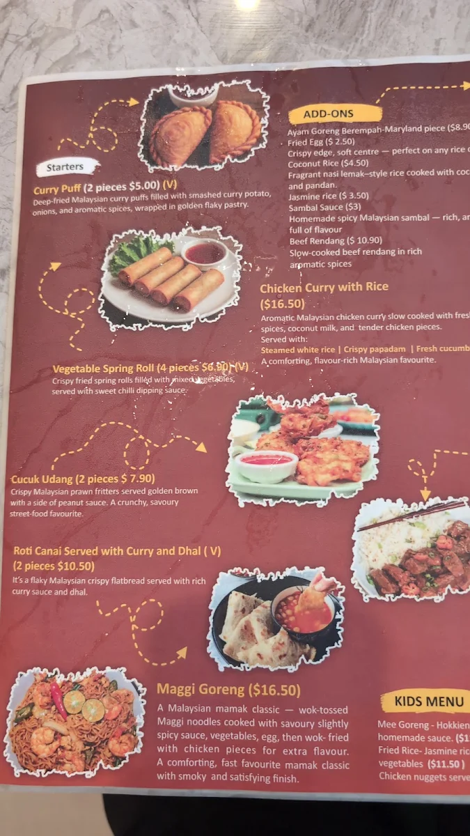 Menu, Sedap Eatery - Authentic Malaysian & Banana Leaf Cuisine