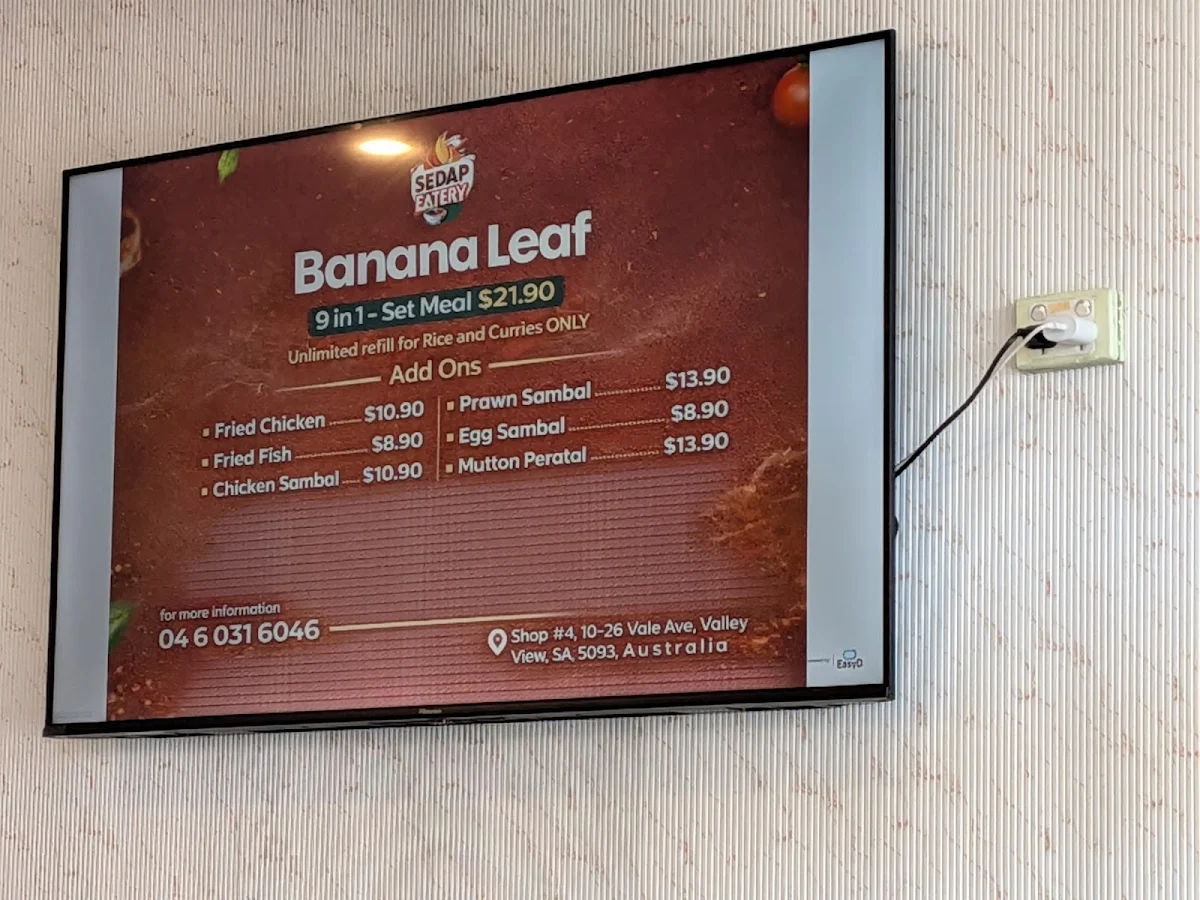 Menu, Sedap Eatery - Authentic Malaysian & Banana Leaf Cuisine