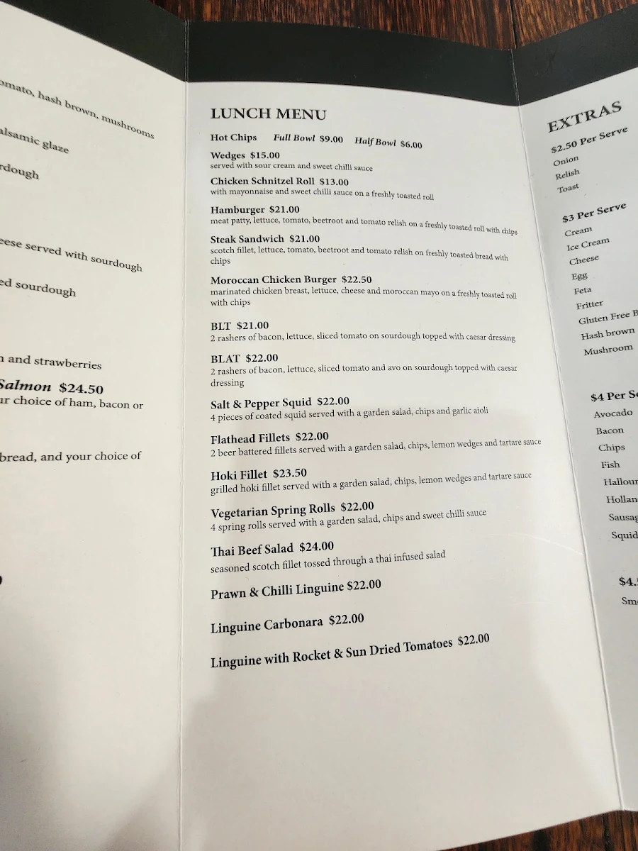 Menu, Corner Table Cafe by Alex & Michelle