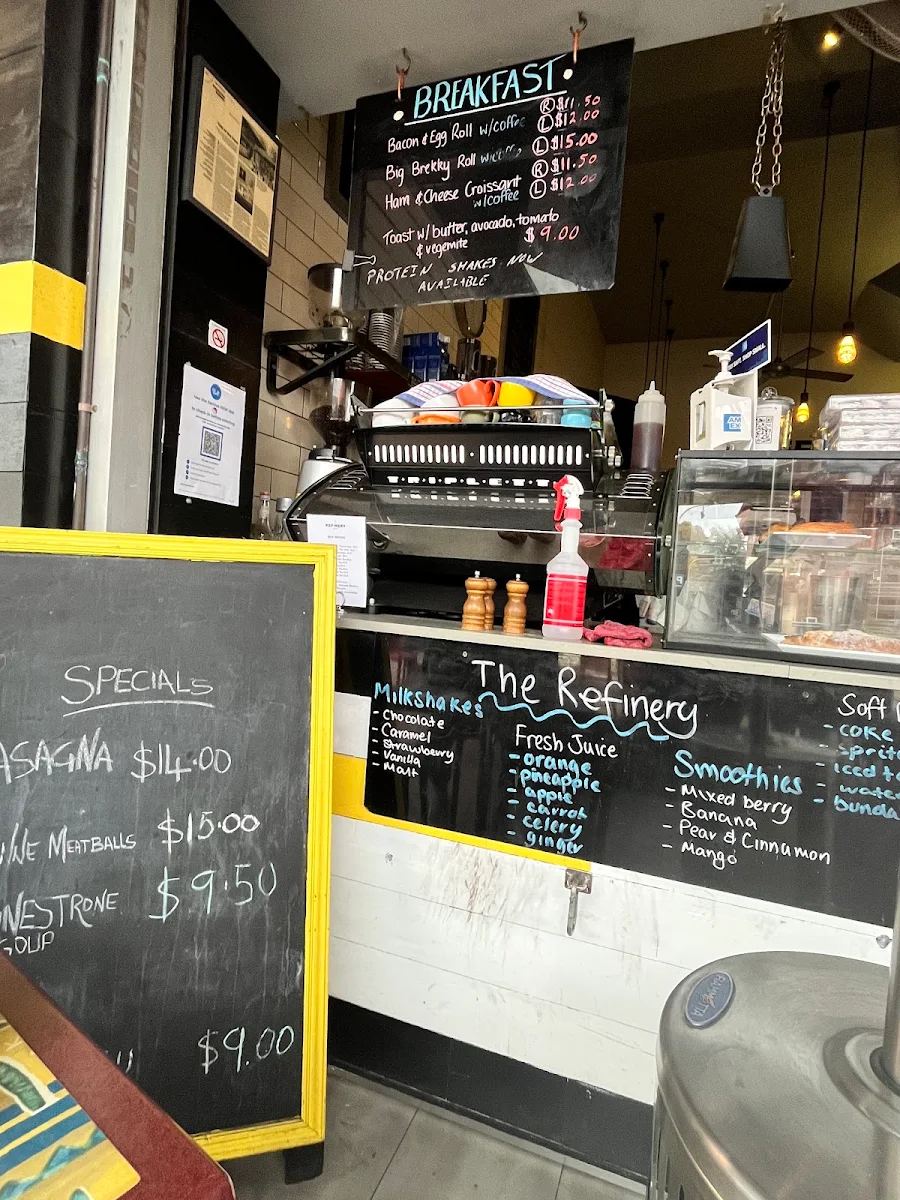 Menu, The Refinery espresso