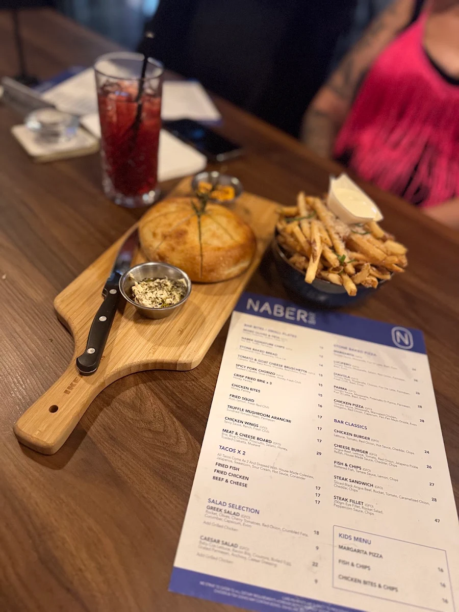 Menu, Naber Bar Leederville