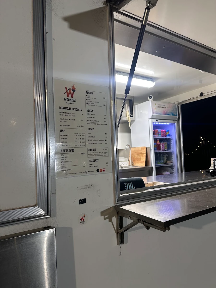 Menu, Woondal Burger & Kebab
