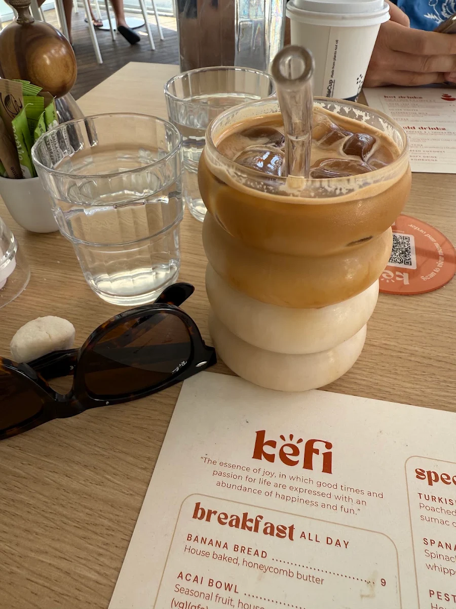 Menu, Kefi Cafe