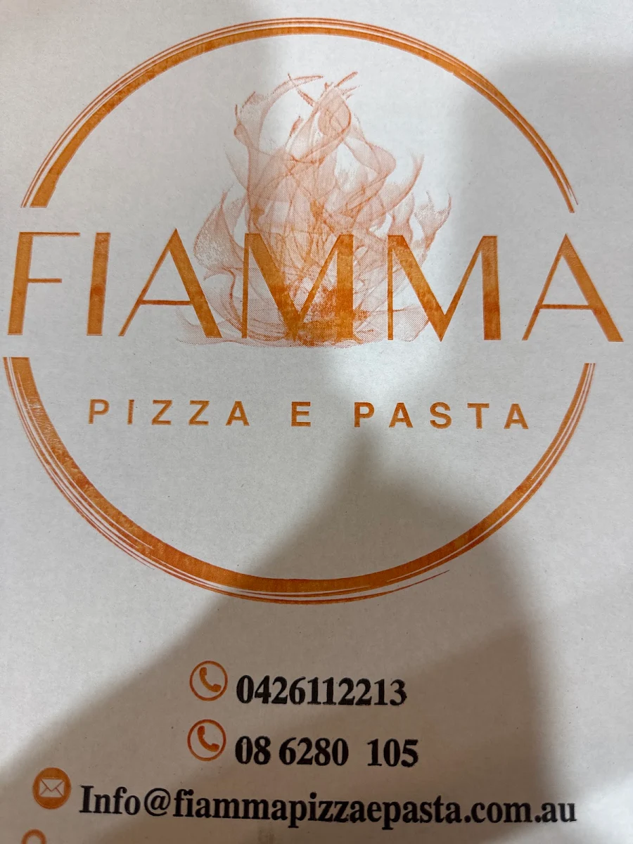 Menu, Fiamma Pizza E Pasta Woodvale