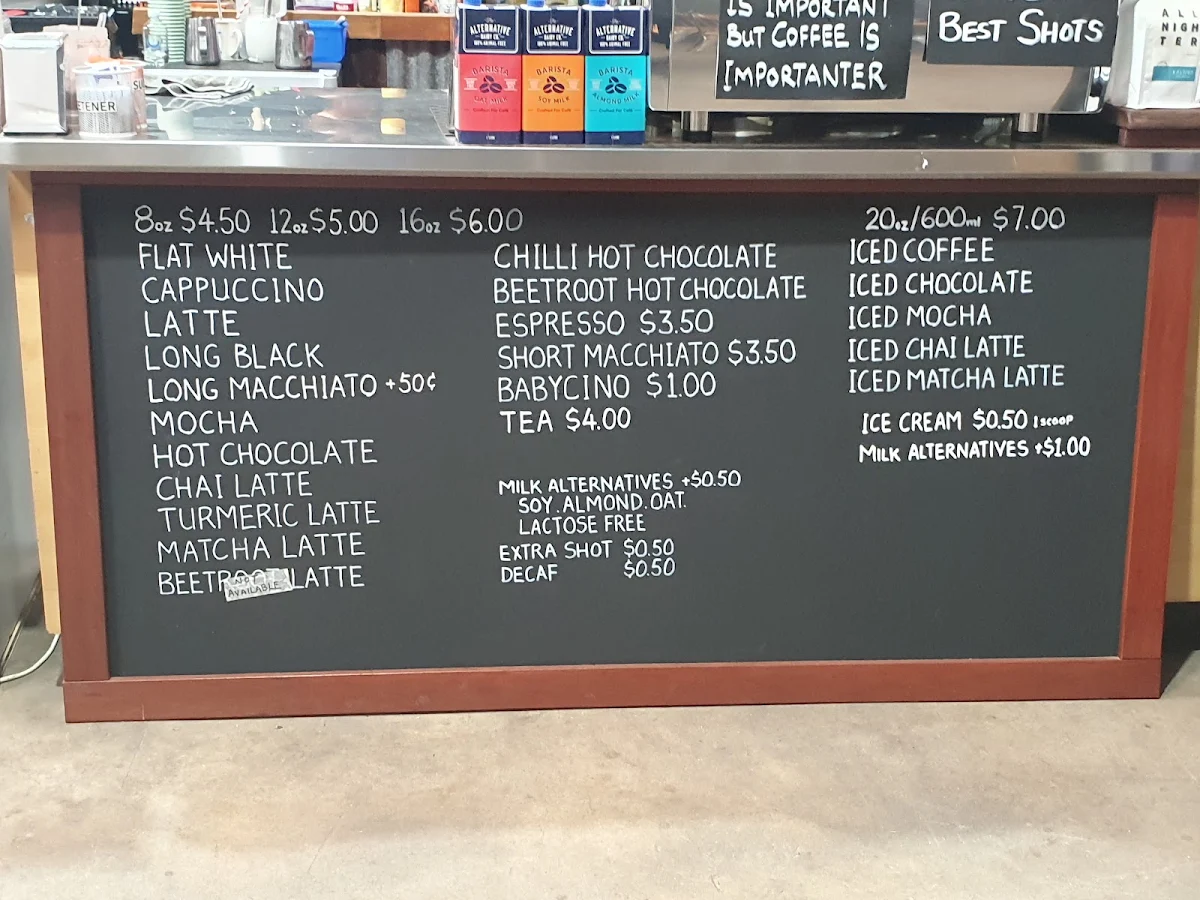 Menu, Black Moustache Coffee Co.