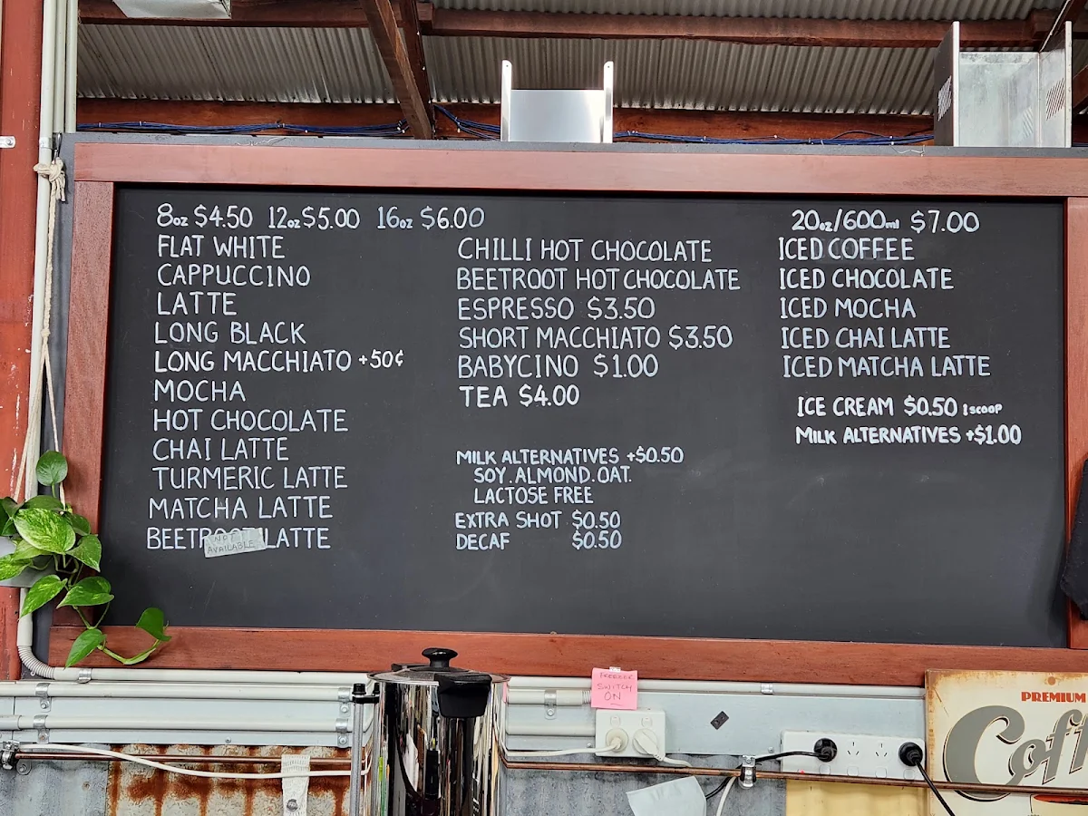 Menu, Black Moustache Coffee Co.
