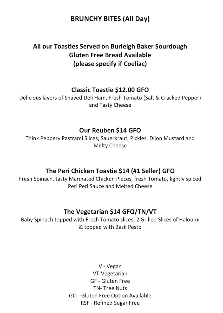 Menu, Olive Coffee
