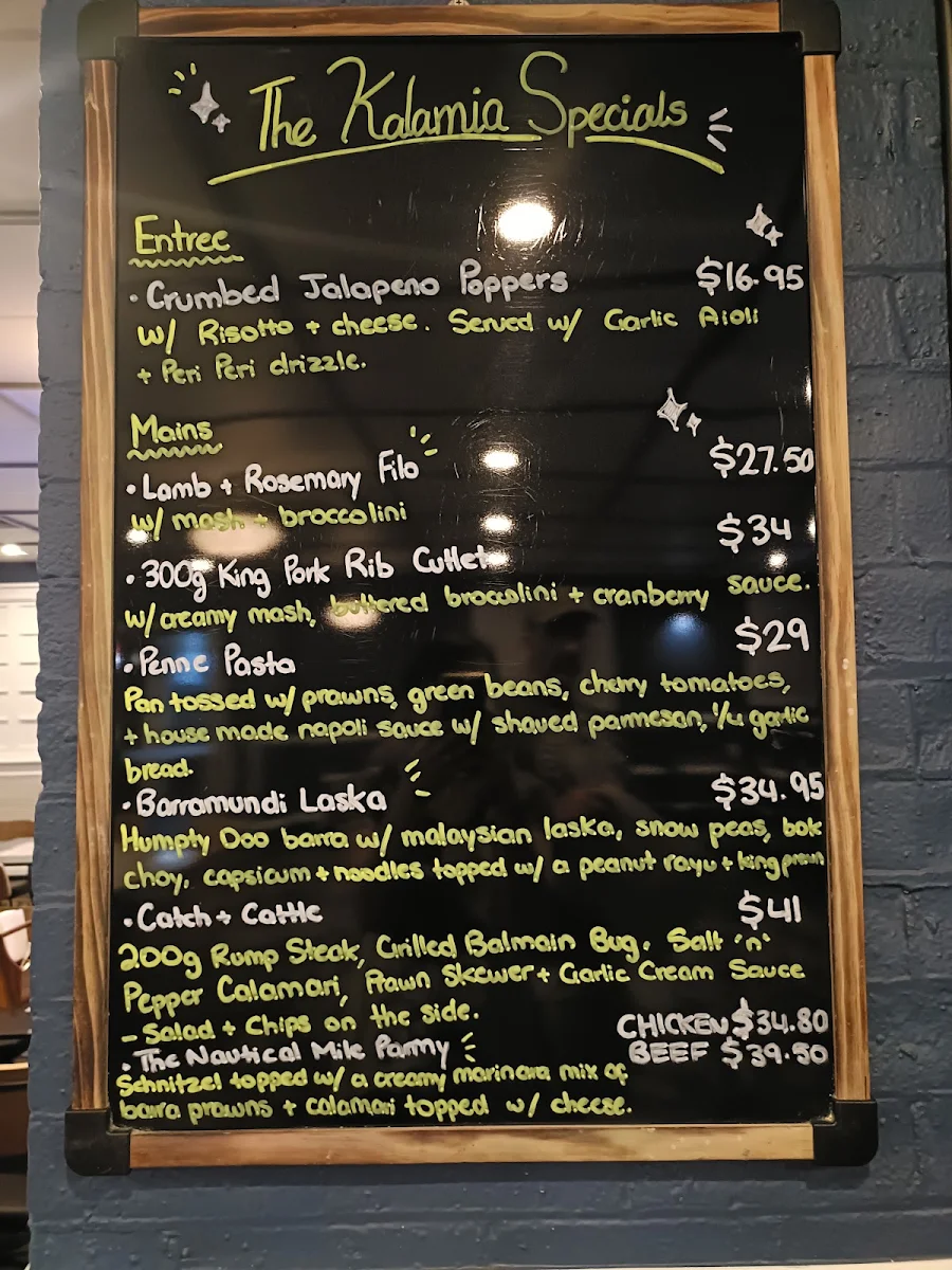Menu, Kalamia Hotel