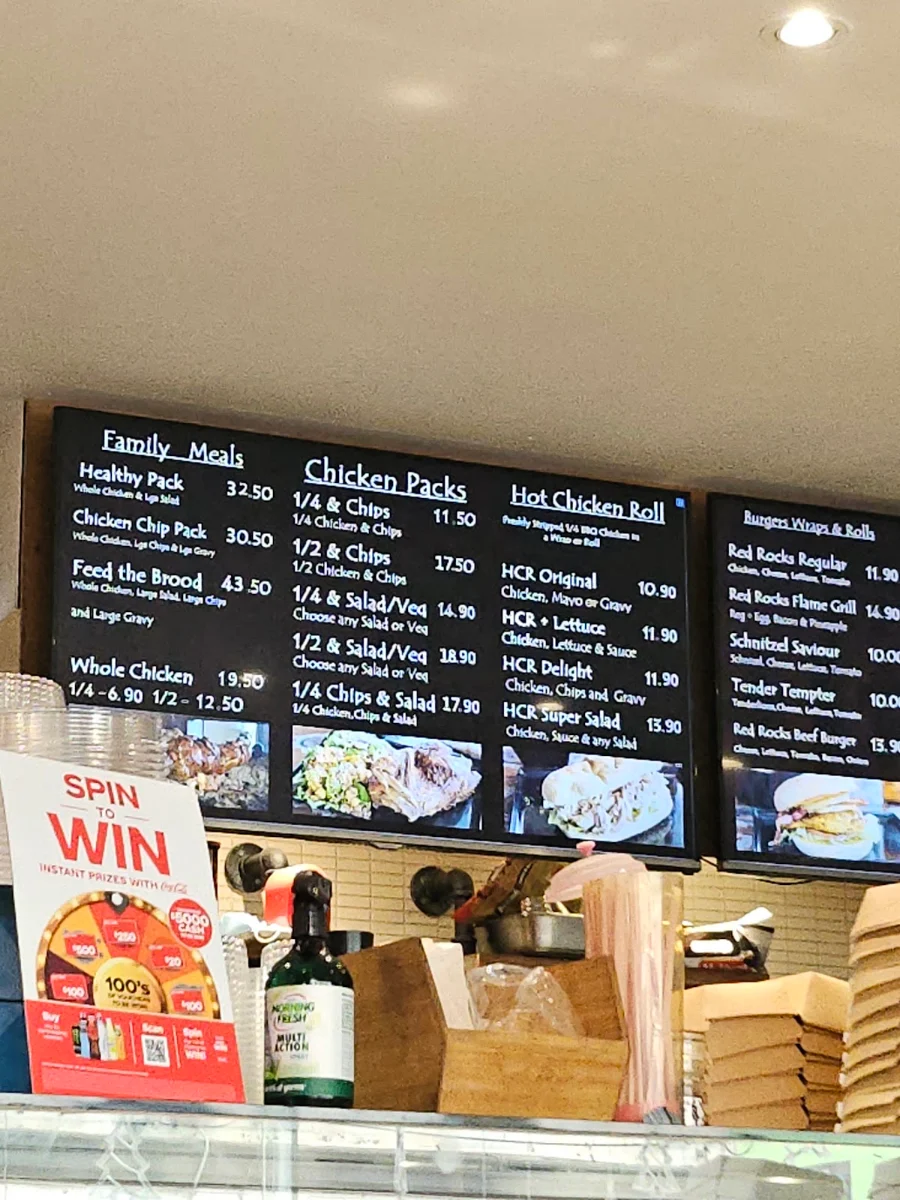 Menu, Red Rocks Flame Grill