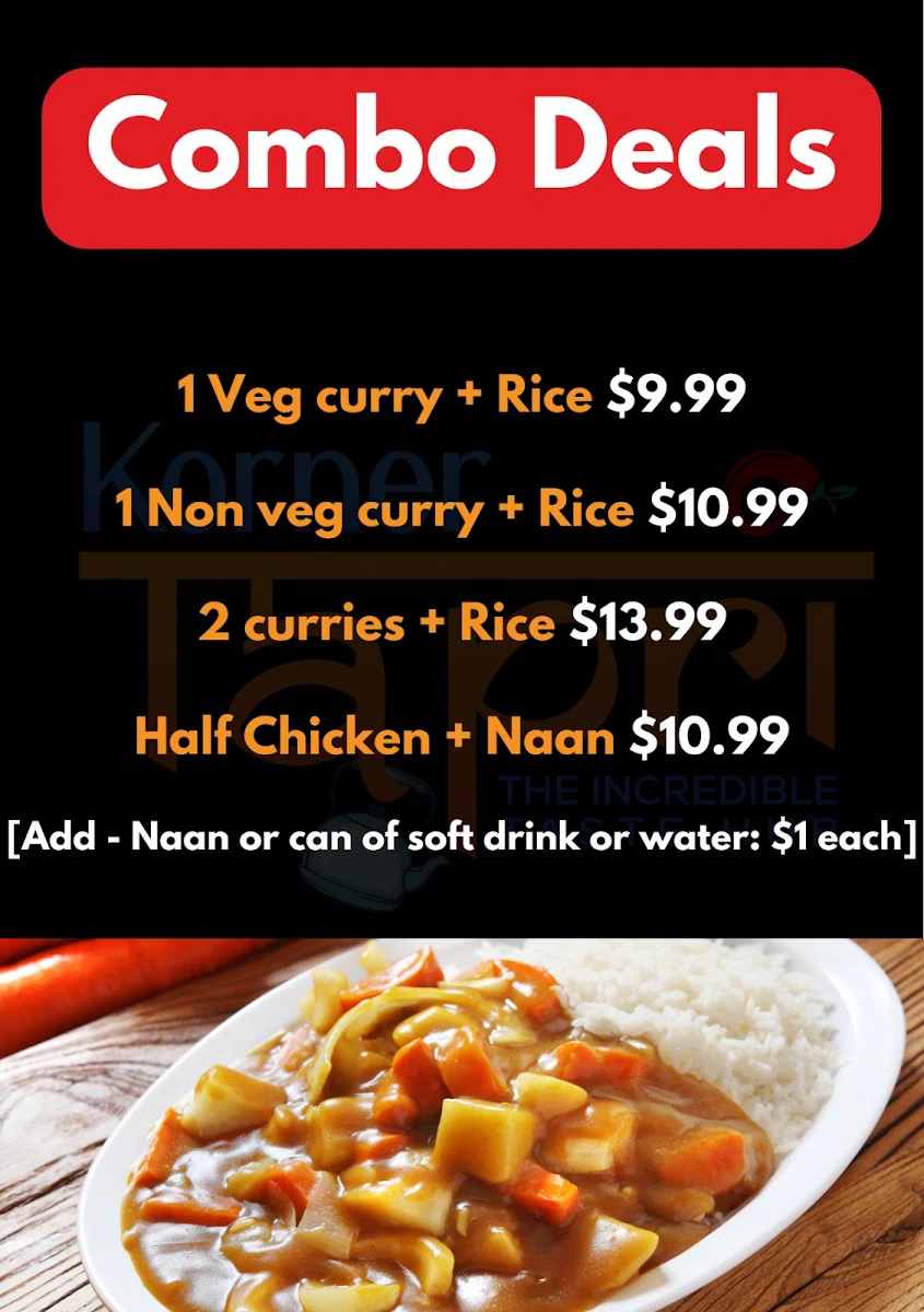 Menu, Korner Tapri@Allara