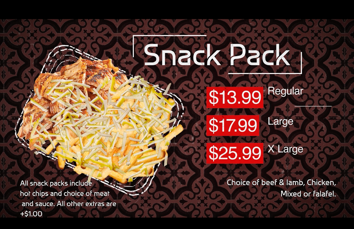 Menu, Amo Kebab & Pizza