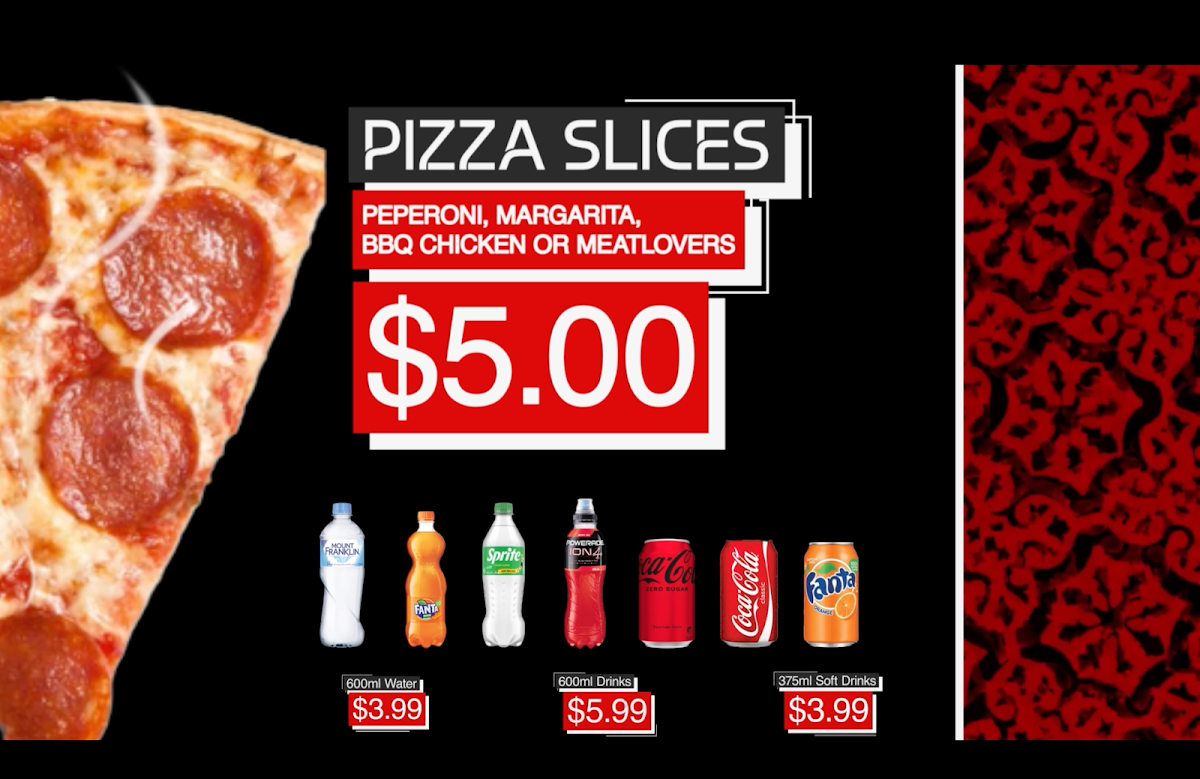 Menu, Amo Kebab & Pizza