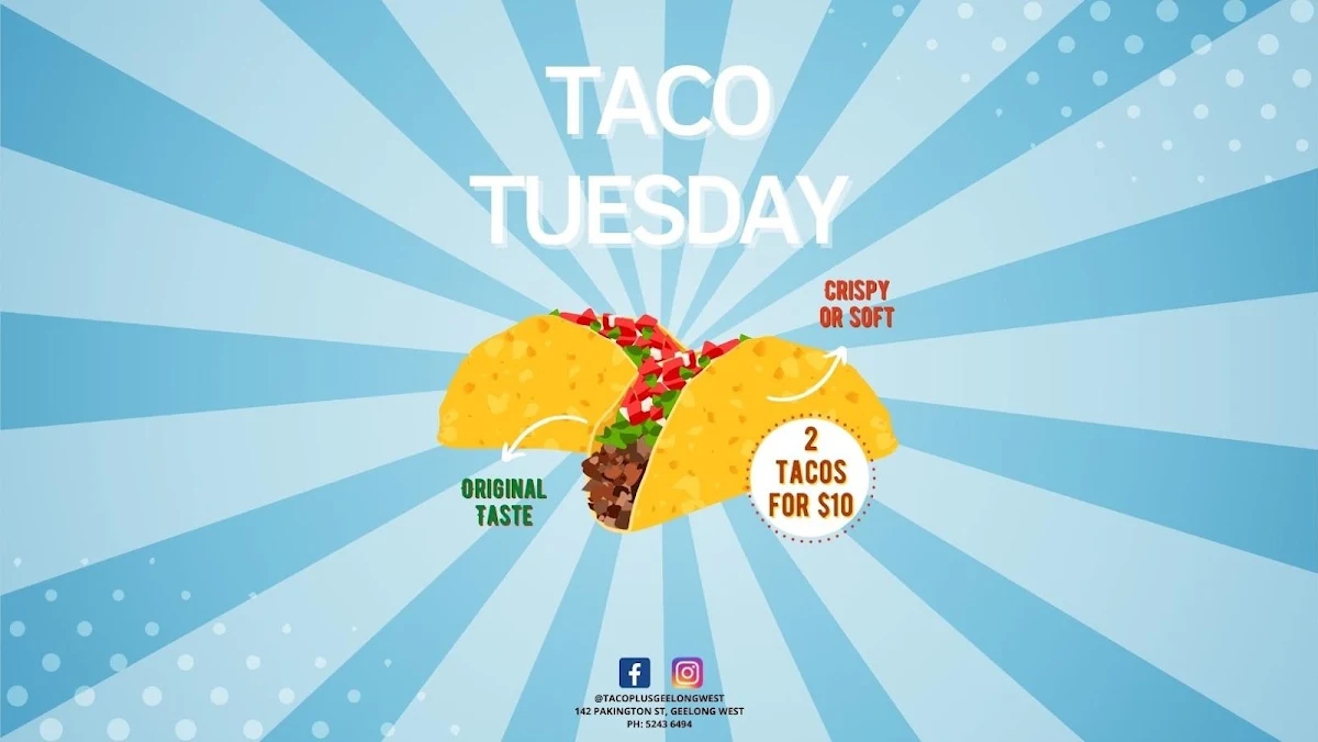 Menu, Taco Plus Geelong