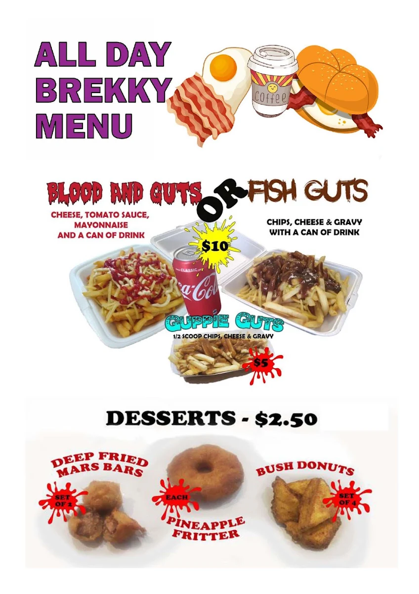Menu, Tasty Eats Takeaway - Annandale