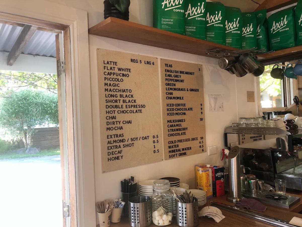 Menu, Riverbank Cafe