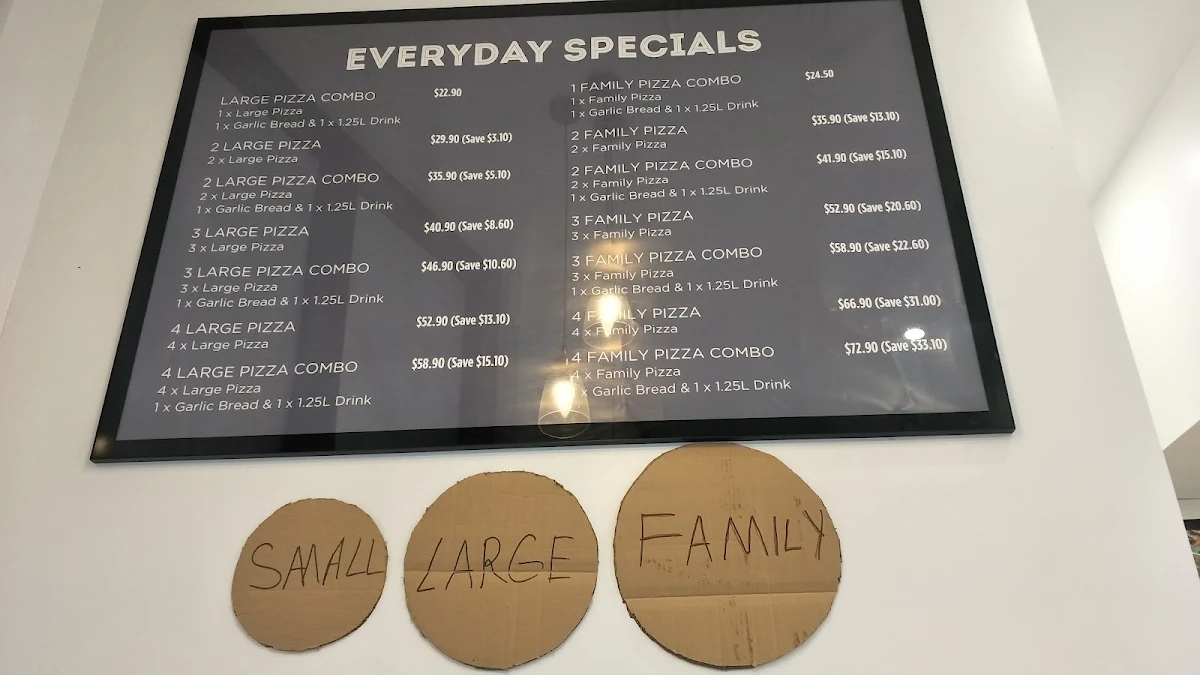 Menu, Banksia Grove Pizza and Kebab Bakery