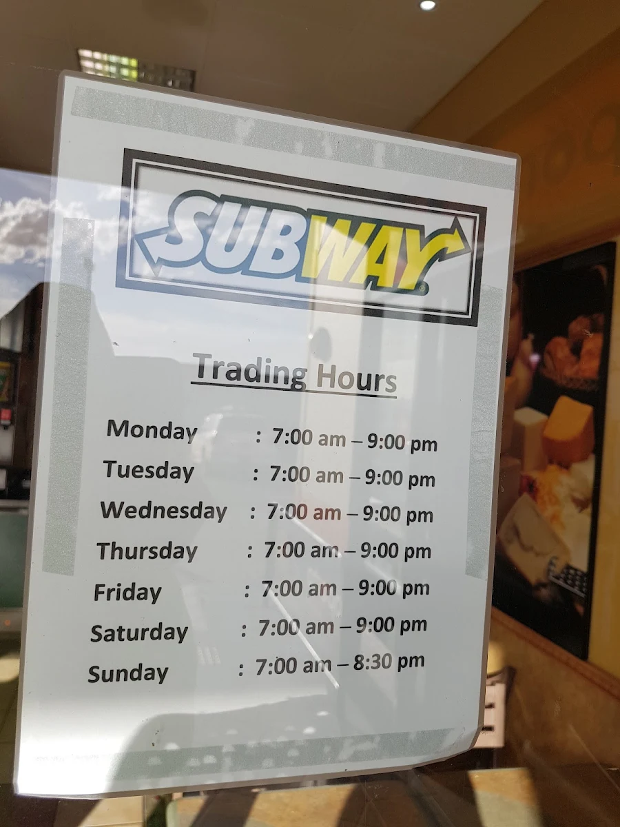 Menu, Subway