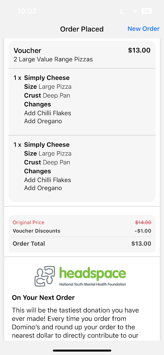 Menu, Domino's Pizza Crestwood Plaza