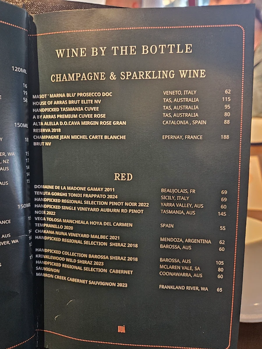 Menu, HUA