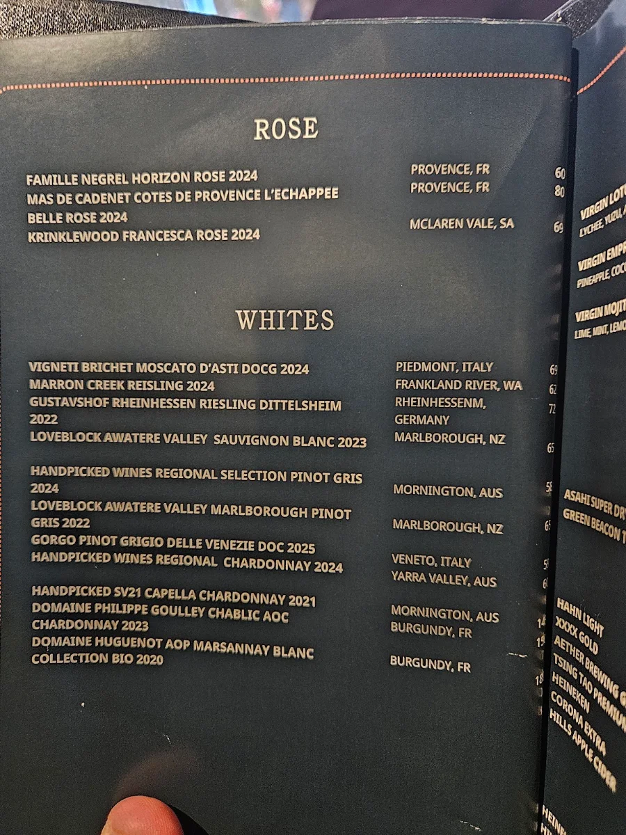 Menu, HUA