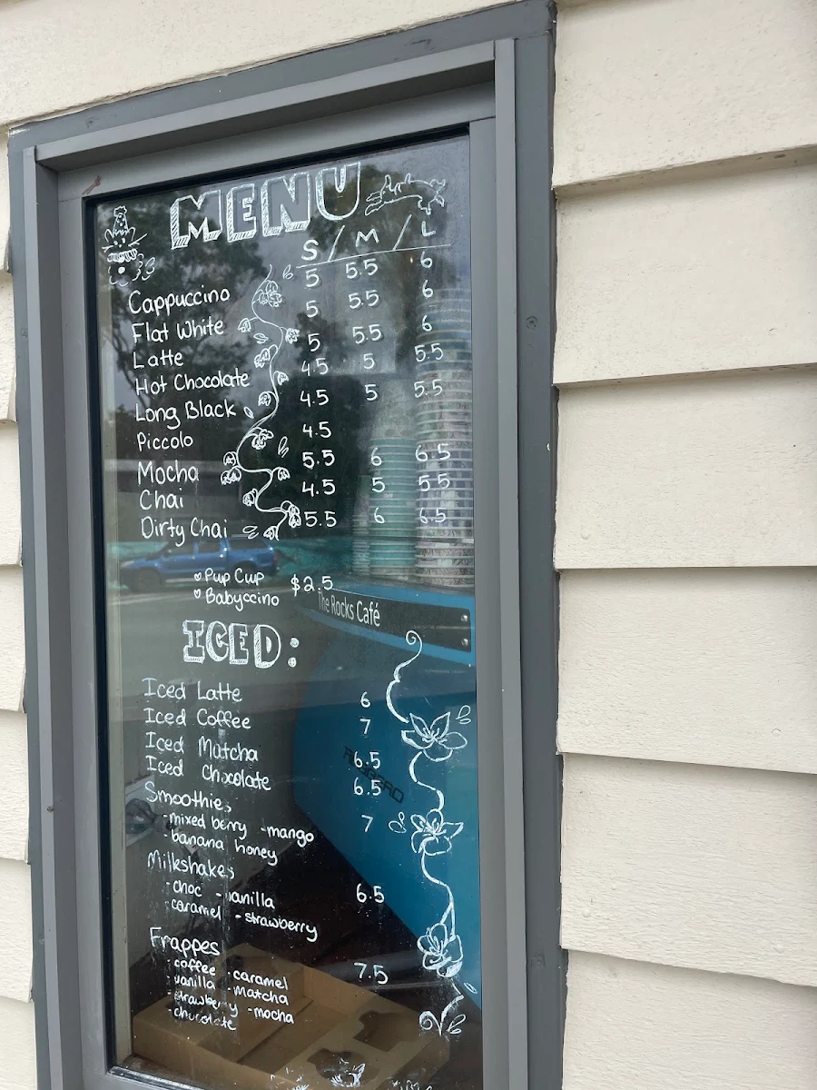 Menu, Rocks Cafe Griffin
