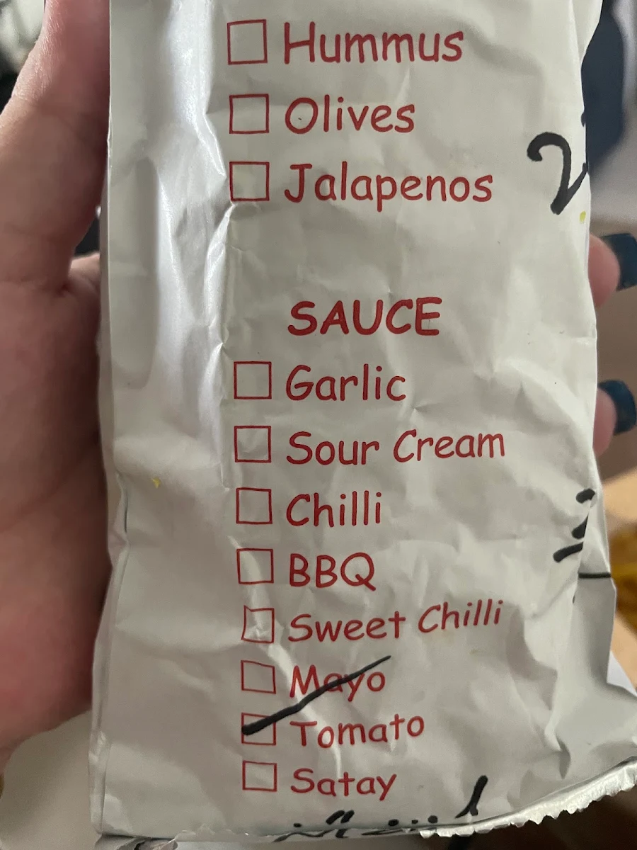 Menu, Sunshine Kebabs - North Lakes