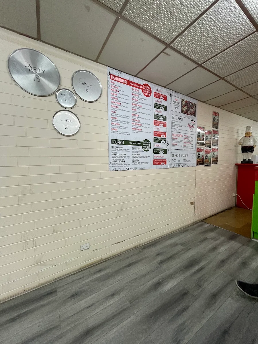 Menu, Richmond Village Pizzeria