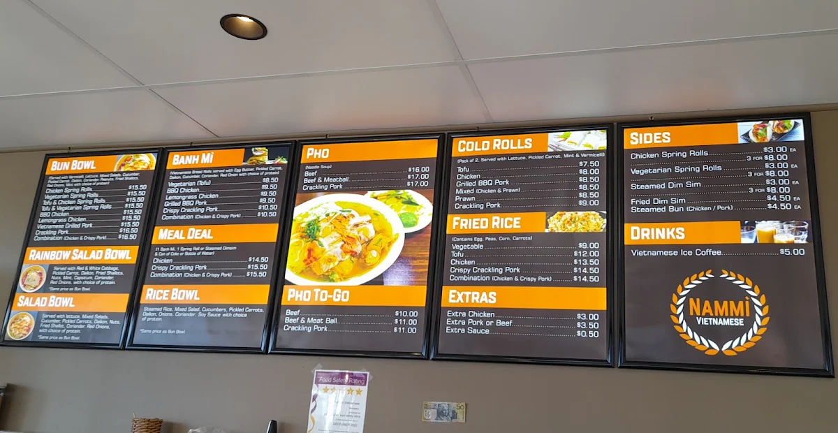 Menu, Richmond Village Pizzeria