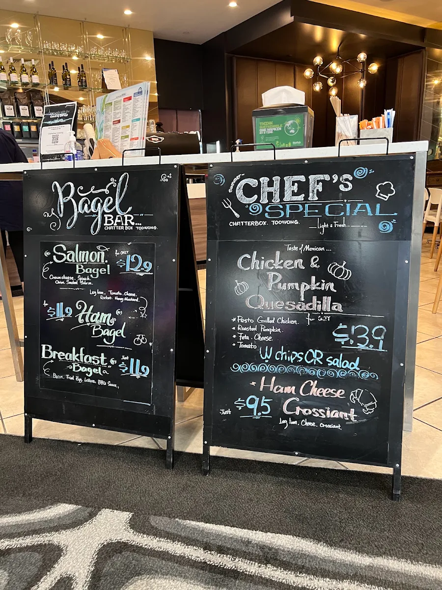 Menu, Chatterbox Cafe