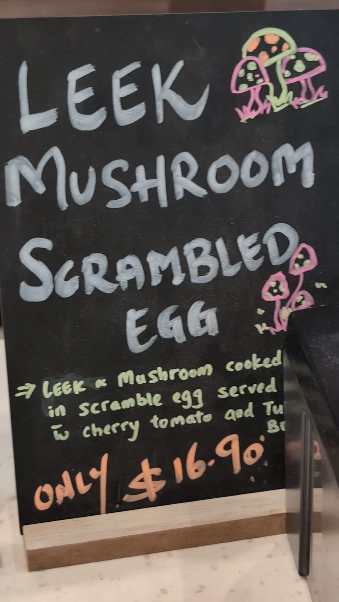 Menu, Chatterbox Cafe