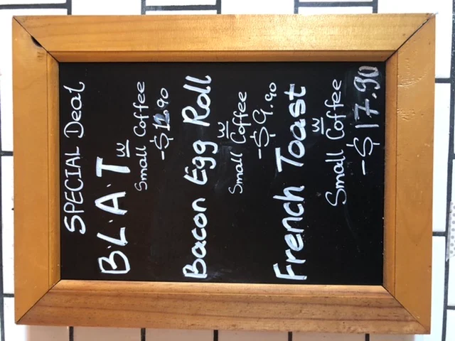 Menu, Saint and co