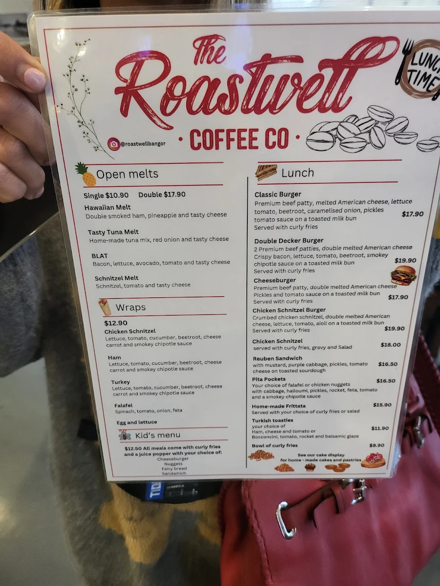 Menu, Roastwell Cafe