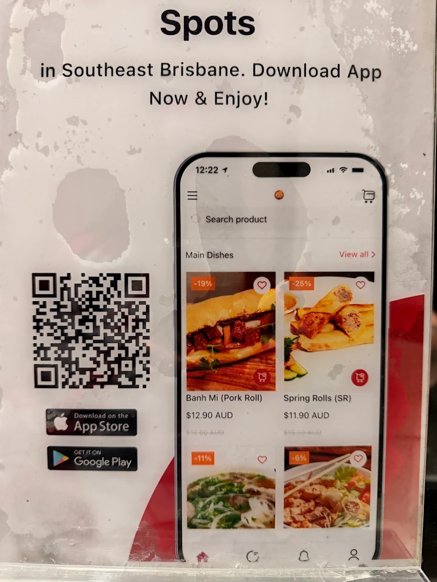 Menu, BMCorner Coomera Square