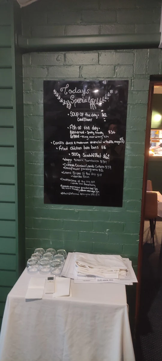 Menu, The Bush Inn