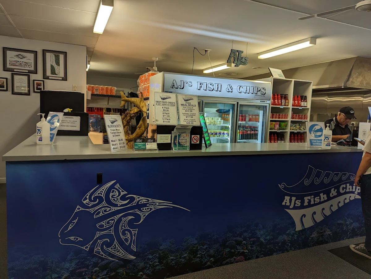 Menu, AJ's Fish & Chips