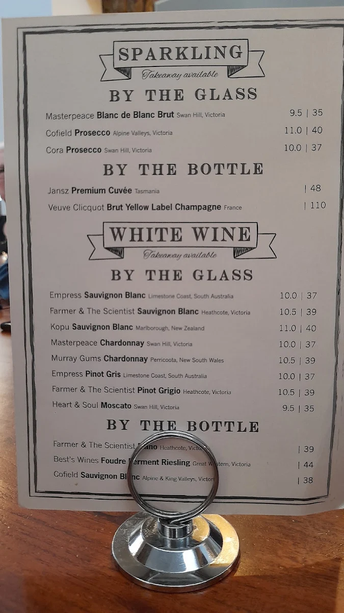 Menu, 1895 The Royal