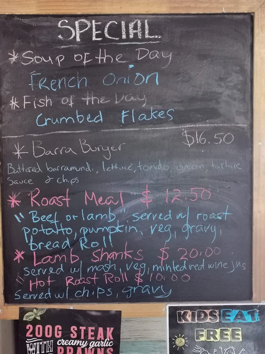 Menu, Logan Village Hotel