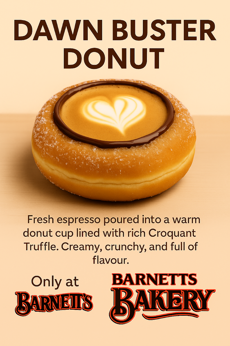 Menu, Barnett's Bakery