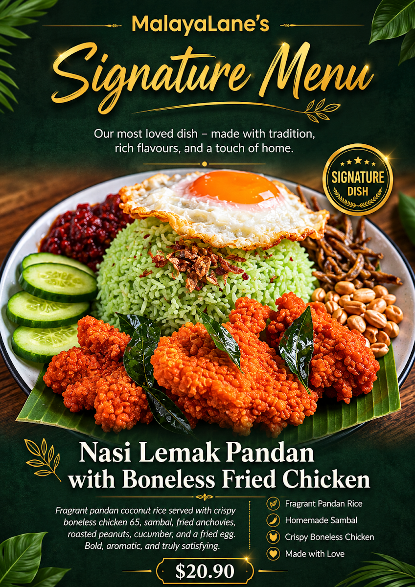 Menu, MalayaLane