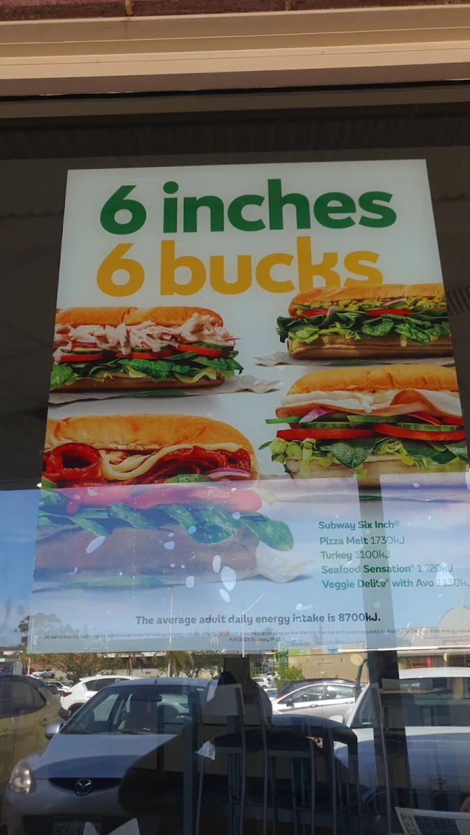 Menu, Subway