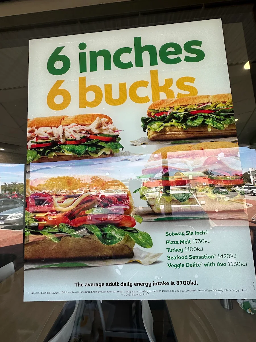 Menu, Subway