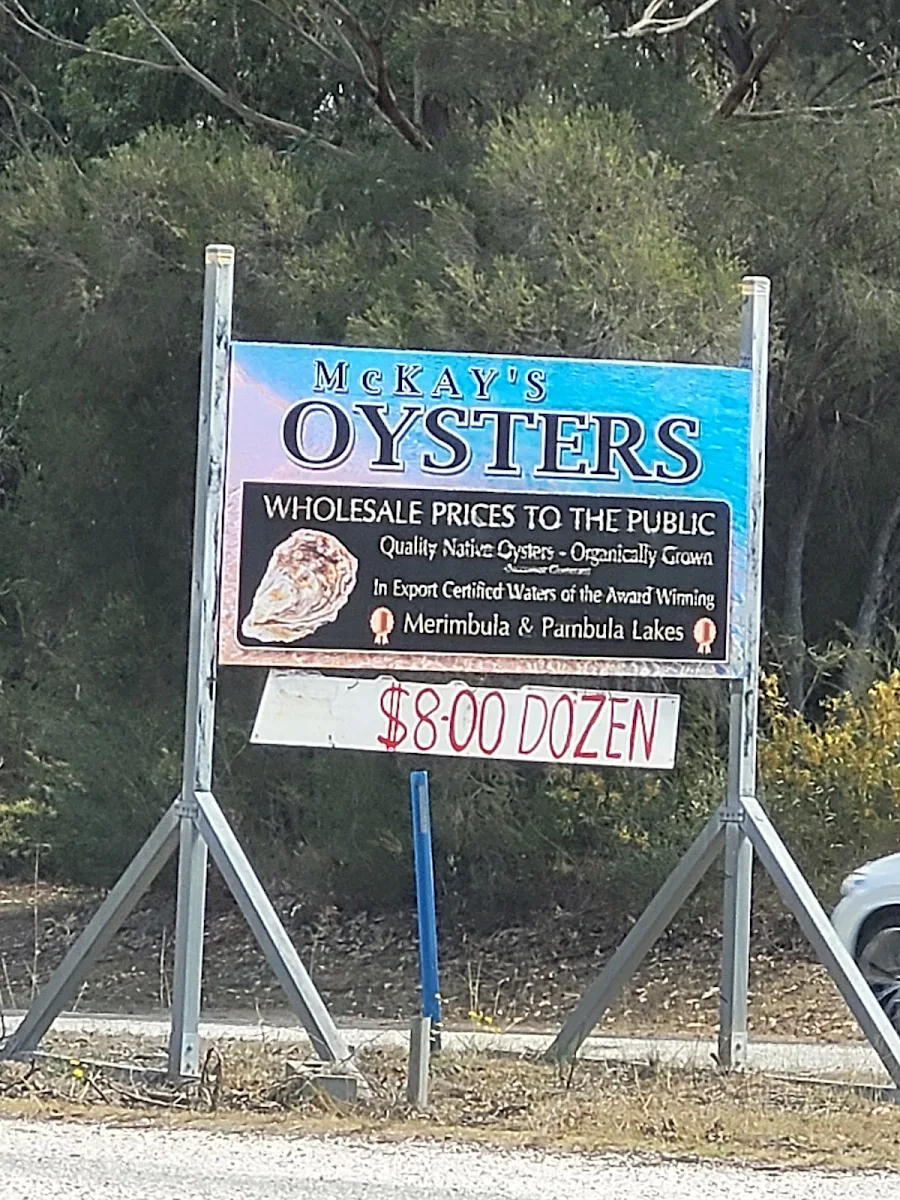 Menu, McKay's Oysters