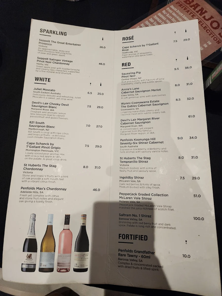 Menu, Stonegrill Steakhouse
